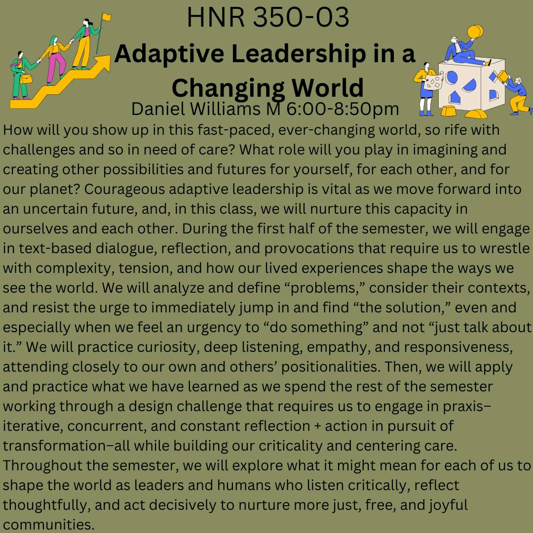 course description HNR 350-03